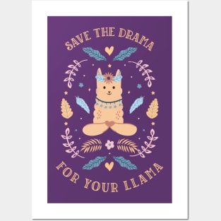 Cute Llama Alpaca Posters and Art